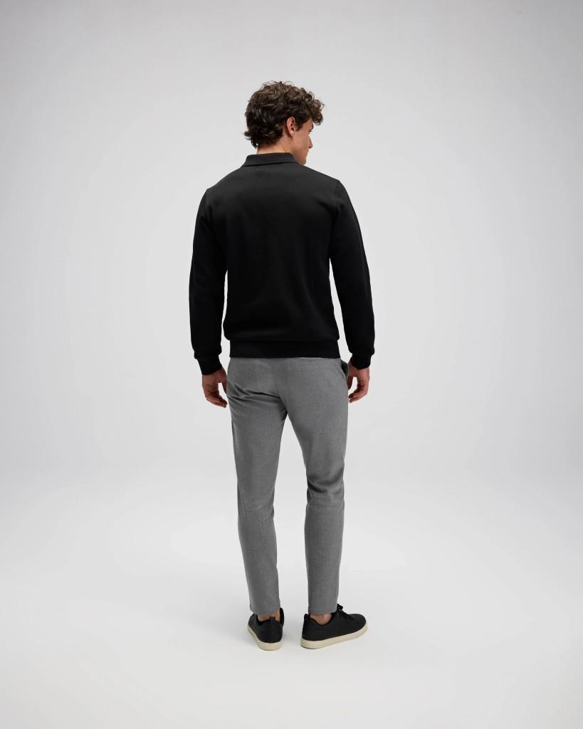 ELLESSE EM602-BK Erkek Siyah Yarım Fermuarlı Polo Sweat