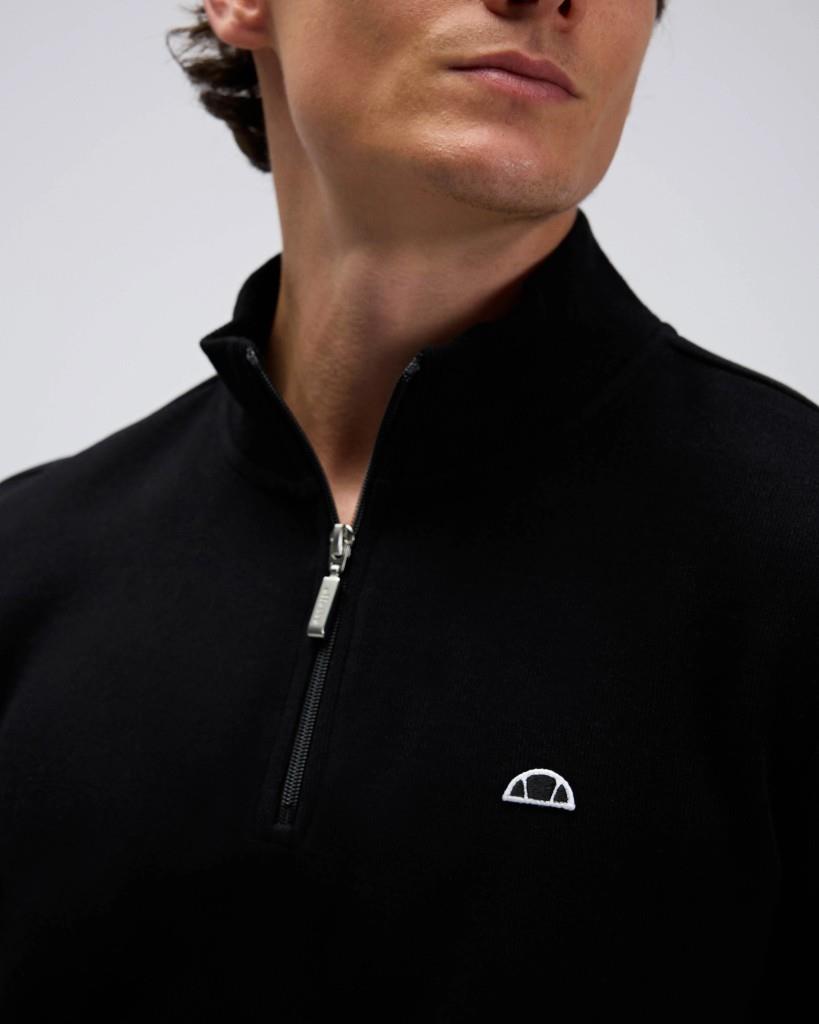 Ellesse EM603-BK Erkek Yarım Fermuarlı Siyah Sweat