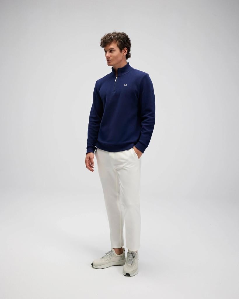 Ellesse EM603-NV Erkek Yarım Fermuarlı Lacivert Sweat