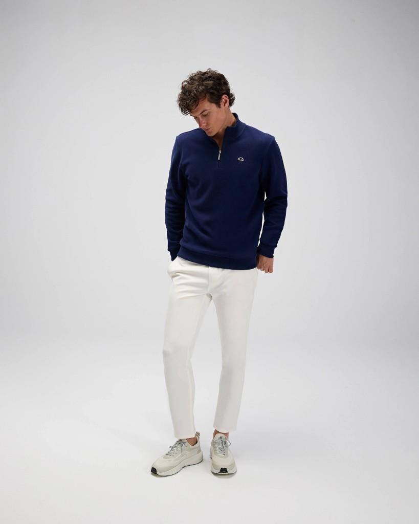 Ellesse EM603-NV Erkek Yarım Fermuarlı Lacivert Sweat