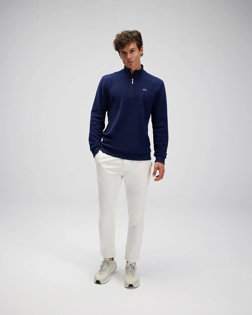 Ellesse EM603-NV Erkek Yarım Fermuarlı Lacivert Sweat