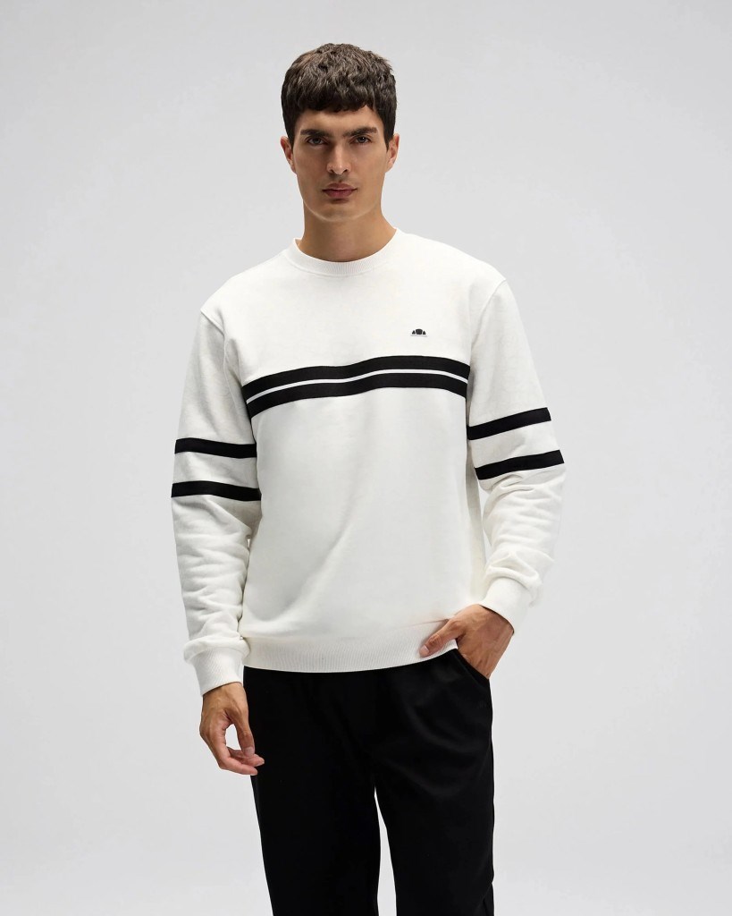 Ellesse EM618 Erkek Beyaz Sweat
