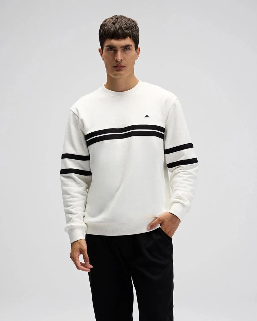 Ellesse EM618 Erkek Beyaz Sweat