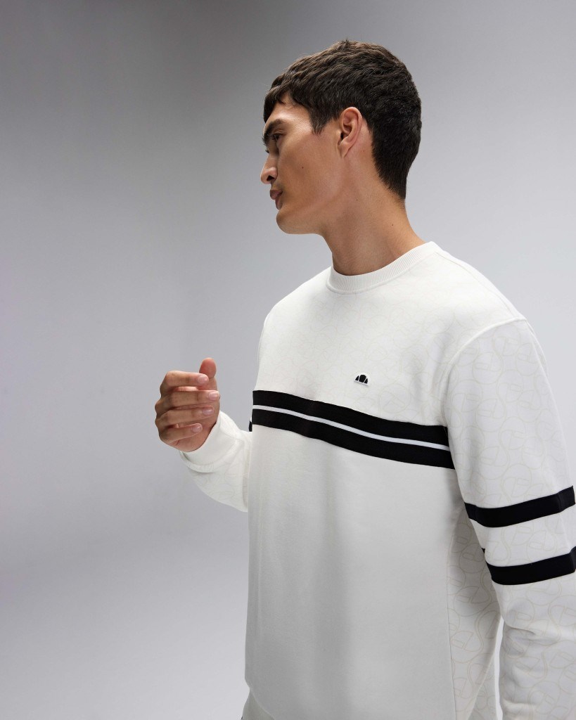 Ellesse EM618 Erkek Beyaz Sweat