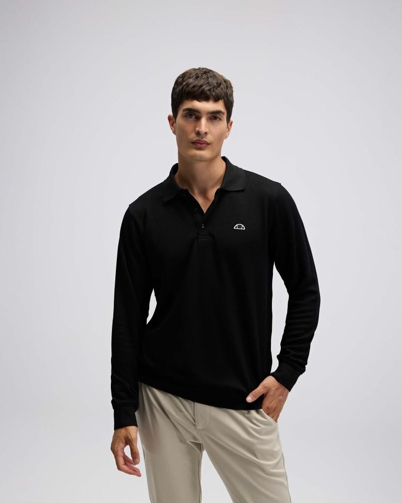 Ellesse EM633-BK Erkek Polo Yaka Siyah Sweat