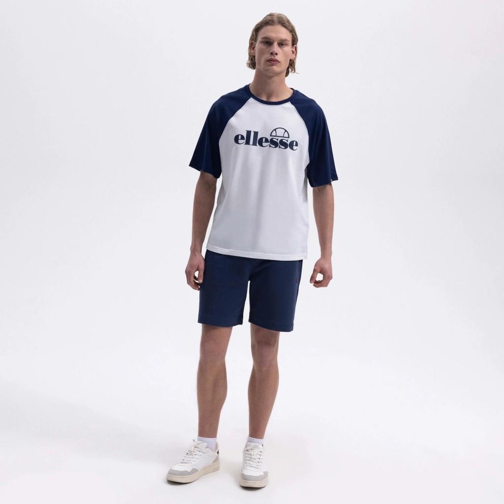 Ellesse Erkek Beyaz - Lacivert Tişört EM009-2-NV