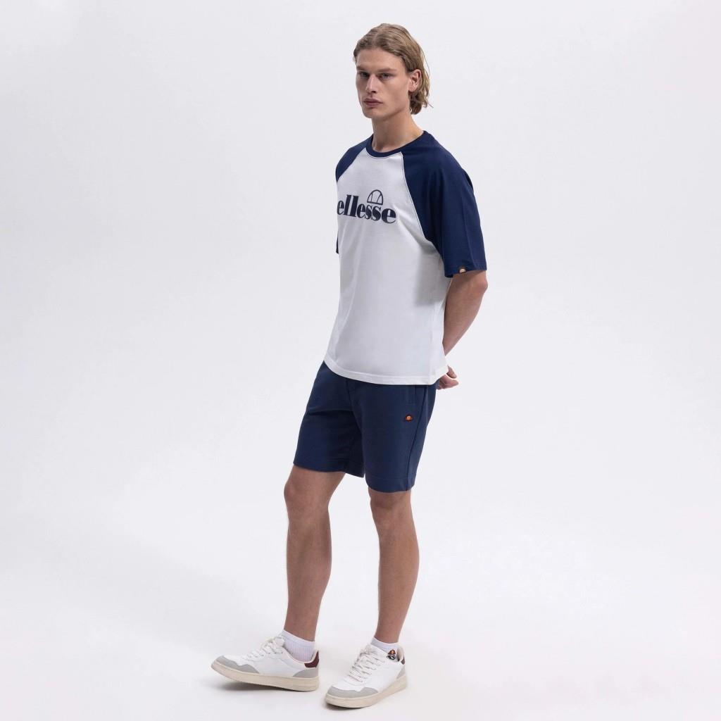 Ellesse Erkek Beyaz - Lacivert Tişört EM009-2-NV