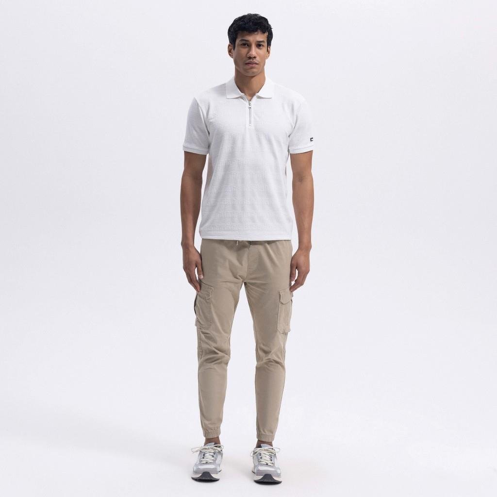 Ellesse Erkek Kırık Beyaz Fermuarlı Polo Yaka Tişört EM493