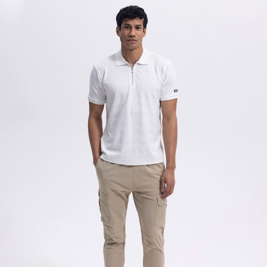 Ellesse Erkek Kırık Beyaz Fermuarlı Polo Yaka Tişört EM493