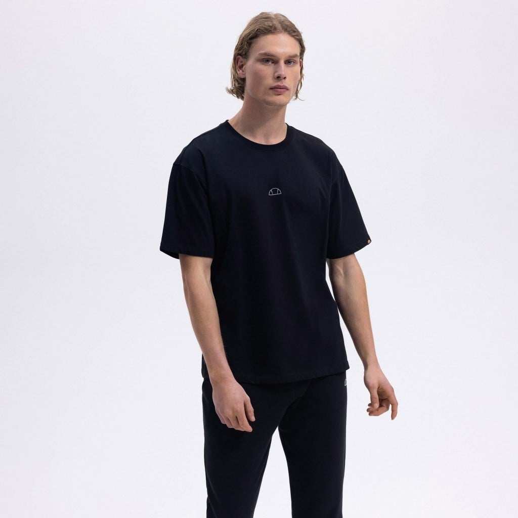 Ellesse Erkek Siyah Oversize Tişört EM376-BK