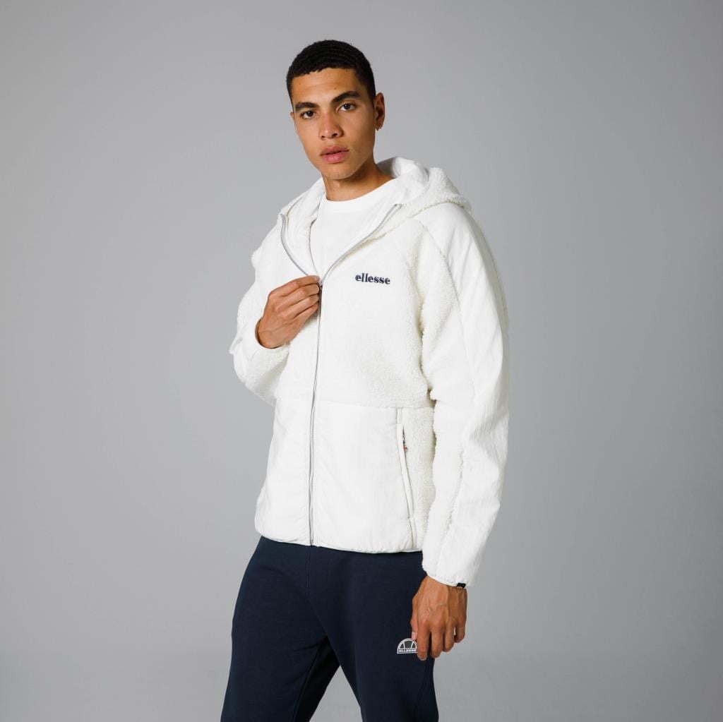 Ellesse Fermuarlı Kapüşonlu Erkek Beyaz Ceket EM250