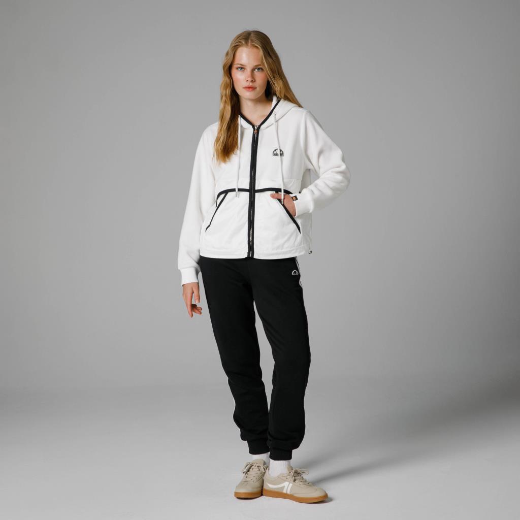 Ellesse Fermuarlı Kapüşonlu Kadın Beyaz Ceket EF188