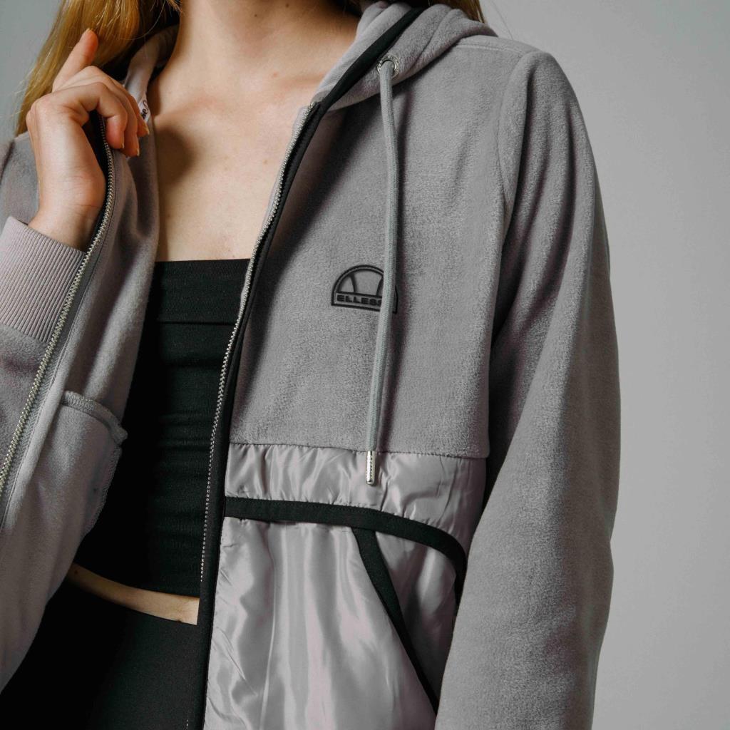 Ellesse Fermuarlı Kapüşonlu Kadın Gri Ceket EF188