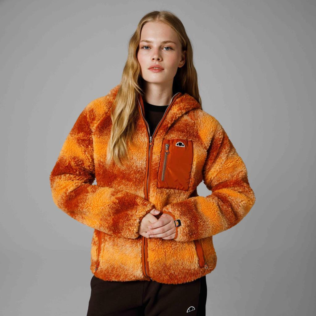 Ellesse Fermuarlı Kapüşonlu Kadın Turuncu Ceket EF162