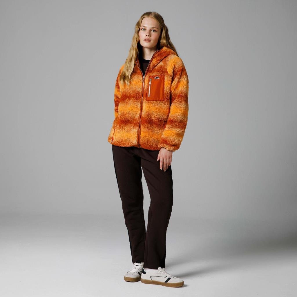 Ellesse Fermuarlı Kapüşonlu Kadın Turuncu Ceket EF162