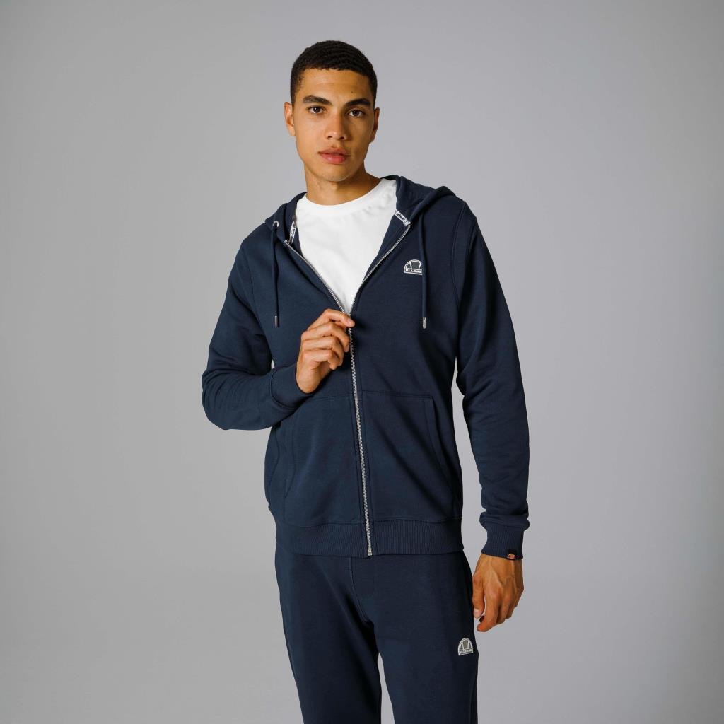 Ellesse Fermuarlı Kapüşonlu Lacivert Erkek Sweat EM281