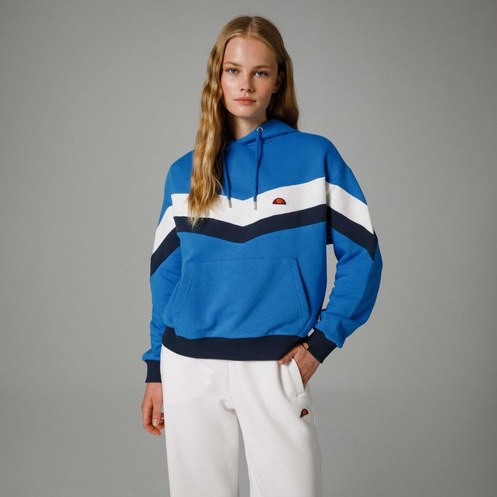 Ellesse Oversize Kapüşonlu Kadın Sax Mavi Sweat EF178