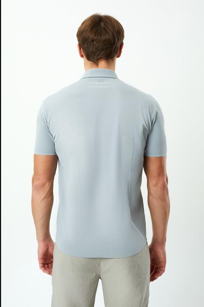 Exuma Erkek Gri Pike Gömlek