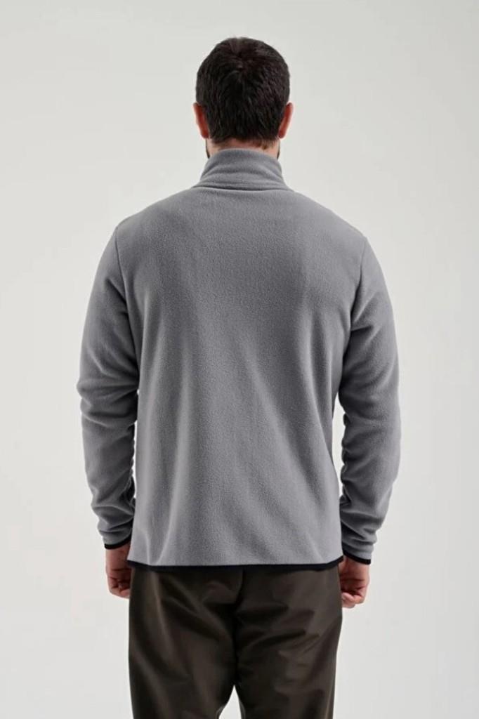 Exuma Erkek Tam Fermuarlı Polar 2312003 - Gri