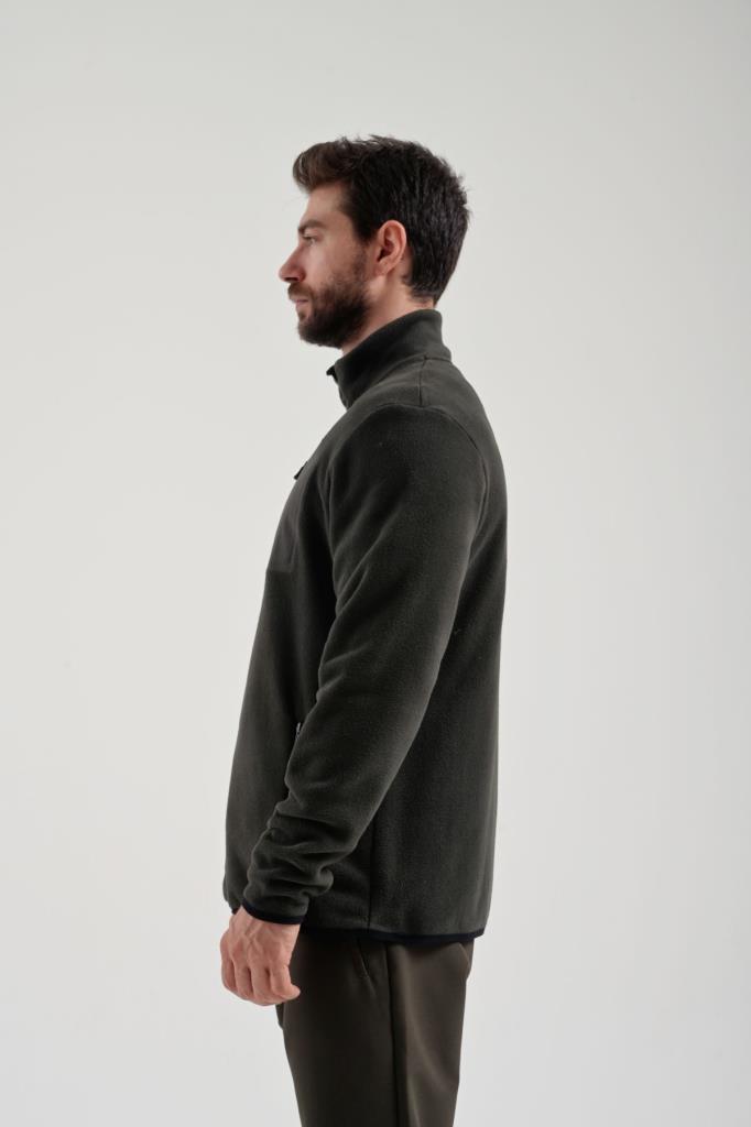 Exuma Erkek Tam Fermuarlı Polar 2312003 - Haki