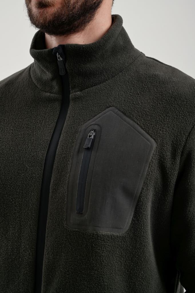 Exuma Erkek Tam Fermuarlı Polar 2312003 - Haki