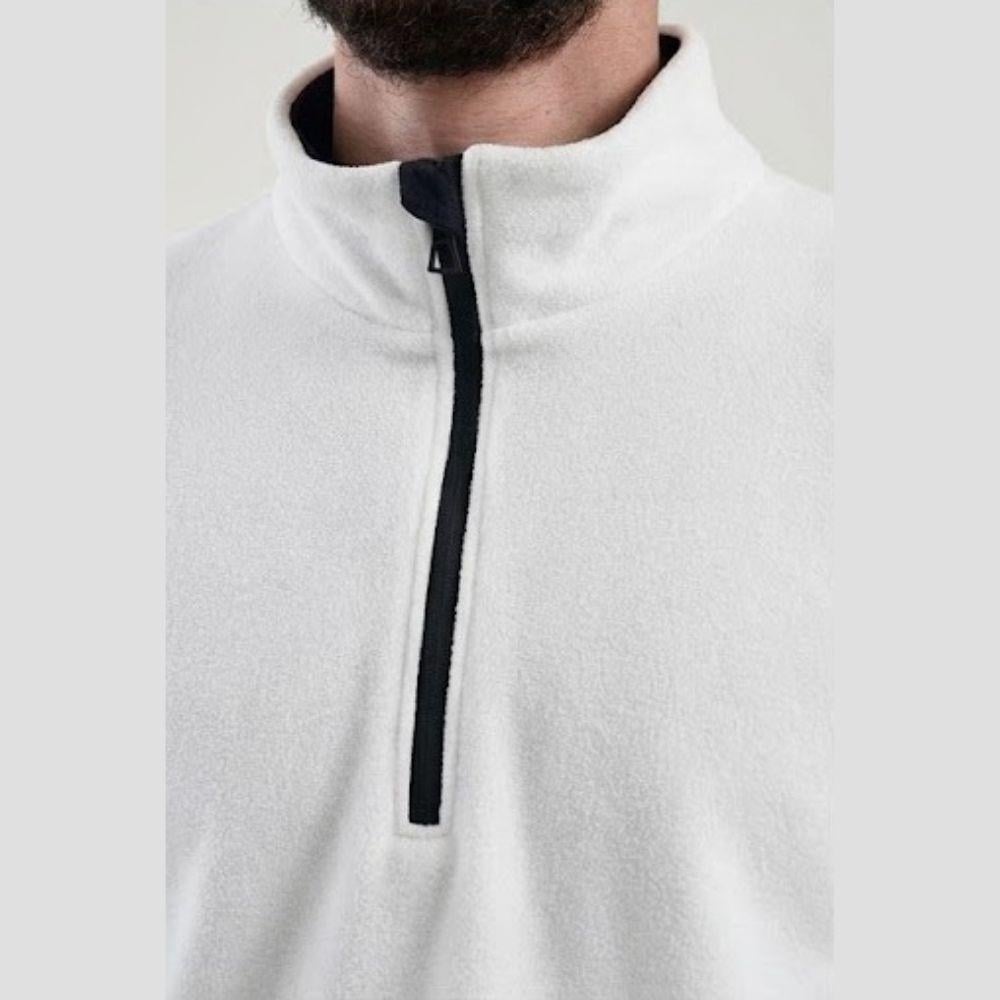 Exuma Erkek Yarım Fermuar Polar 2412001 - Beyaz