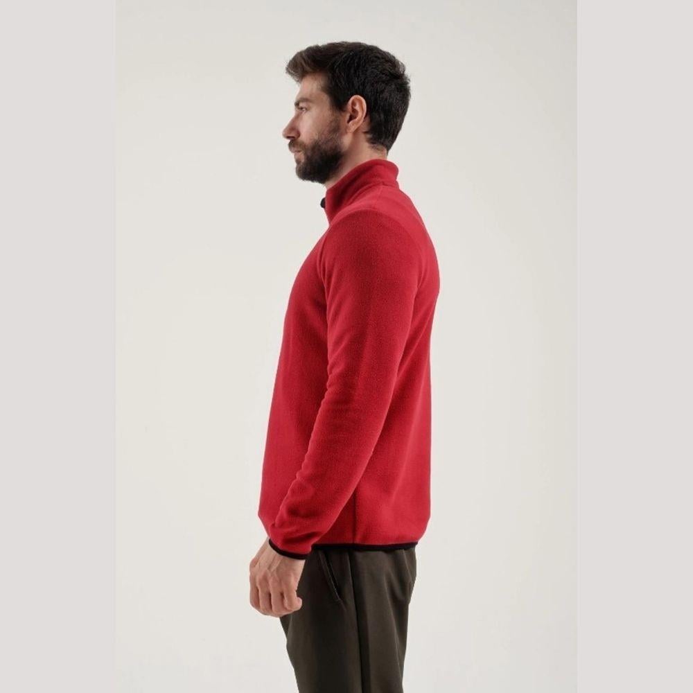 Exuma Erkek Yarım Fermuar Polar 2412001 - Kırmızı