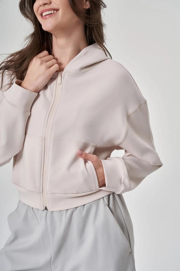 Exuma Kadın Fermuarlı Kum Rengi Sweatshirt 1529109-KUM