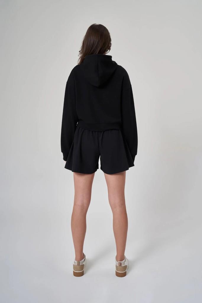 Exuma Kadın Fermuarlı Siyah Sweatshirt 1529109-SİYAH