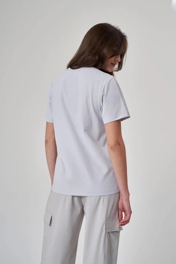 EXUMA KADIN TSHIRT-1522117 -BUZ MAVİSİ