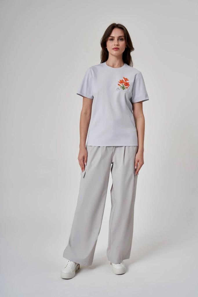 EXUMA KADIN TSHIRT-1522117 -BUZ MAVİSİ