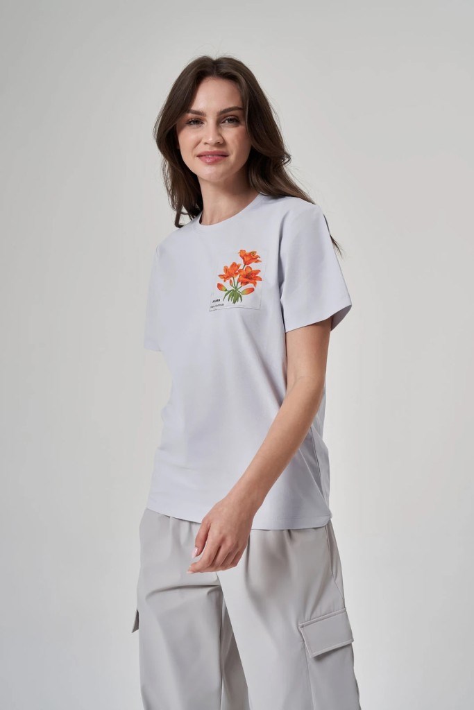EXUMA KADIN TSHIRT-1522117 -BUZ MAVİSİ