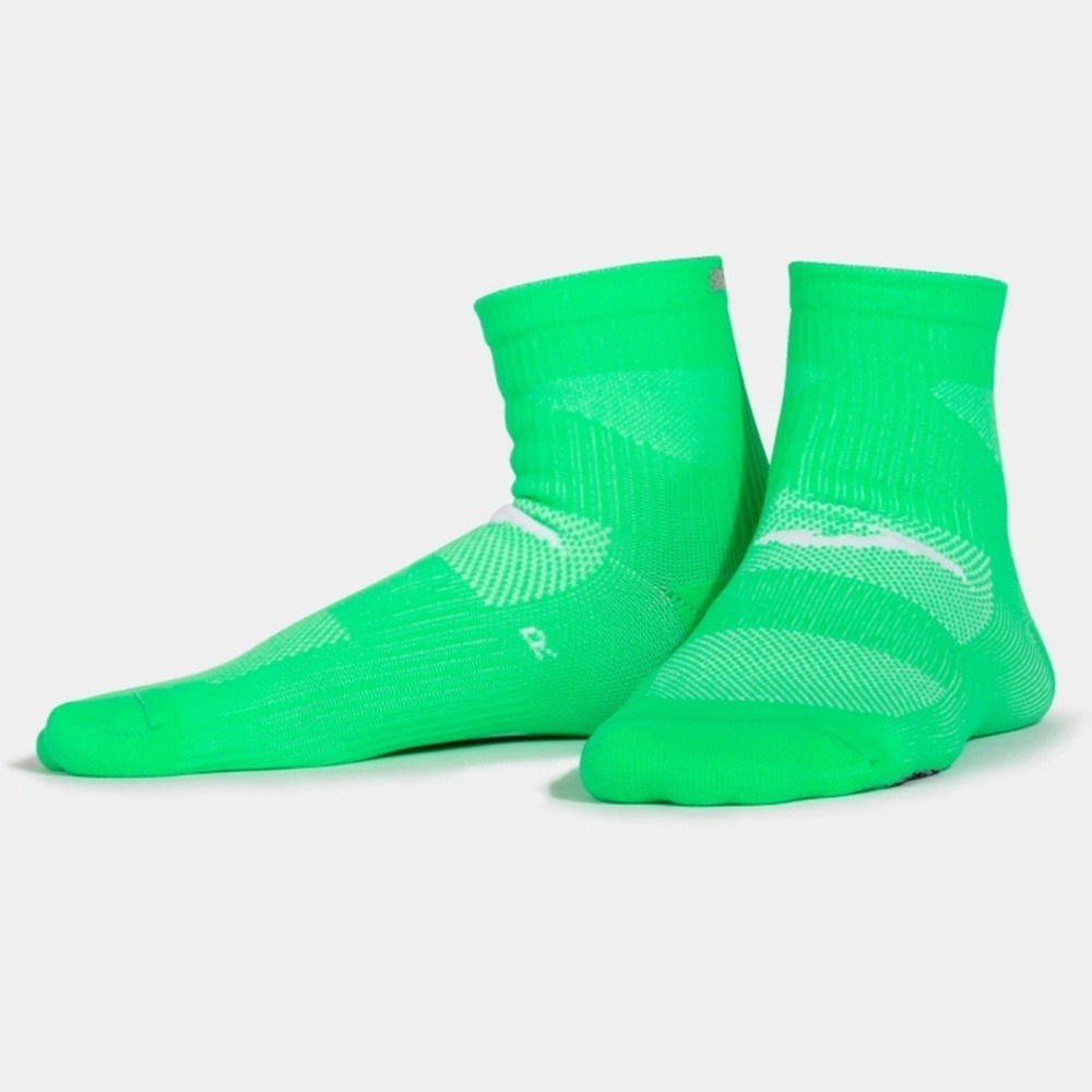Joma 400777.226 Unisex 3'lü Koşu Çorabı - Yeşil/Sarı
