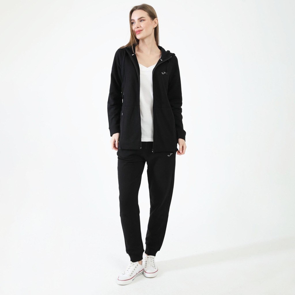 Joma 6231305-Siyah Kadın Önden Fermuarlı Sweat