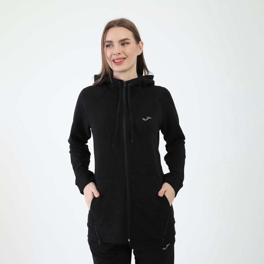 Joma 6231305-Siyah Kadın Önden Fermuarlı Sweat
