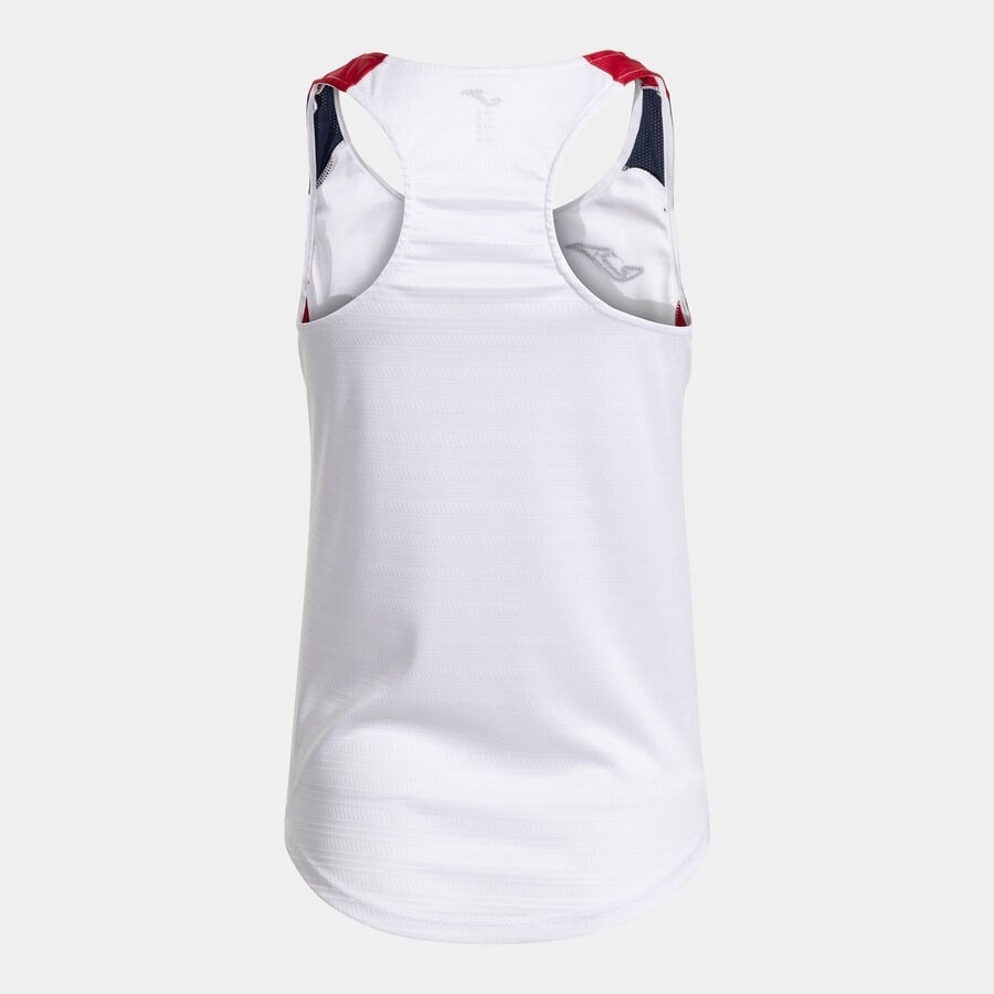 Joma 902521.206 Montreal Kadın Kolsuz Beyaz Kırmızı Spor Tişört