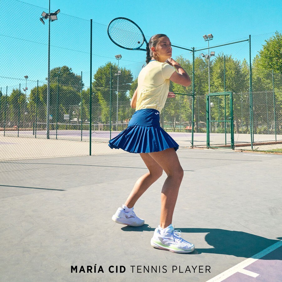 Joma 902604.322 Challenge Kadın Mavi Pileli Tenis Etek