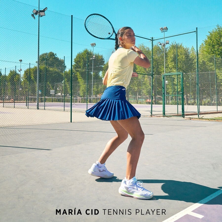 Joma 902604.322 Challenge Kadın Mavi Pileli Tenis Etek