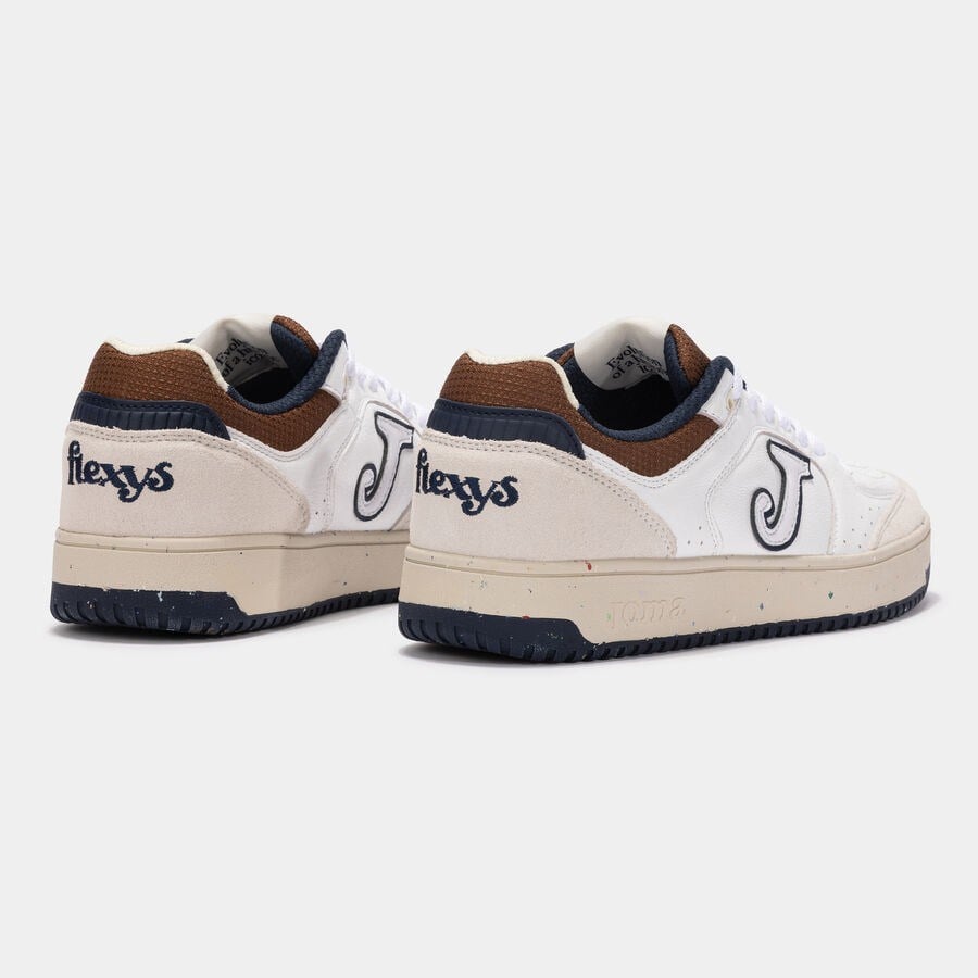 Joma C.Flexys 25 CFLEXW2525 Erkek Günlük Spor Ayakkabısı - Beyaz/Kahverengi
