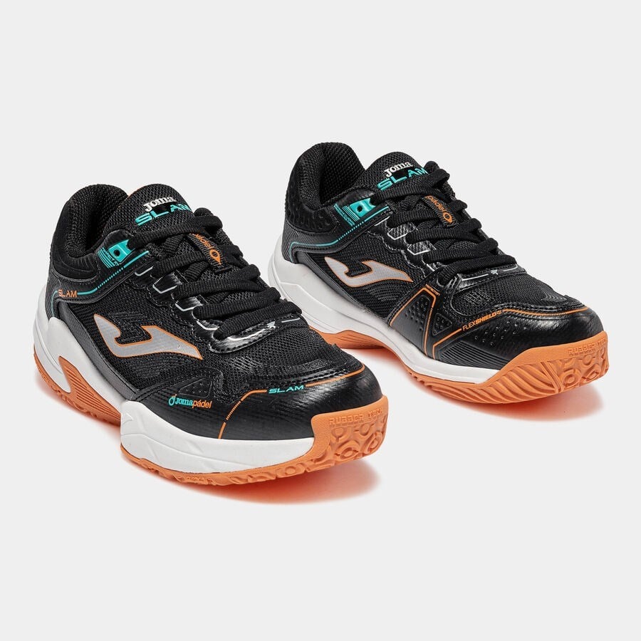 Joma JSLAMS2601OM Slam Jr Tenis ve Padel Ayakkabısı Çocuk - Siyah/Turuncu