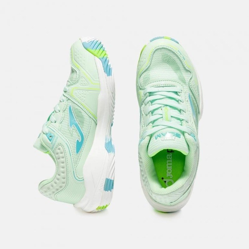 Joma JSLAMS2624OM Slam Jr Tenis ve Padel Ayakkabısı Çocuk - Yeşil/Turkuaz