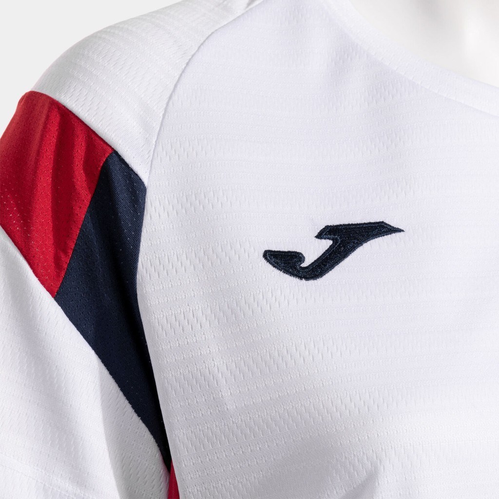 Joma Montreal Kadın Sıfır Yaka Kırmızı Beyaz Spor Tişört 902518.206 