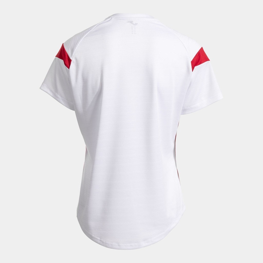 Joma Montreal Kadın Sıfır Yaka Kırmızı Beyaz Spor Tişört 902518.206 