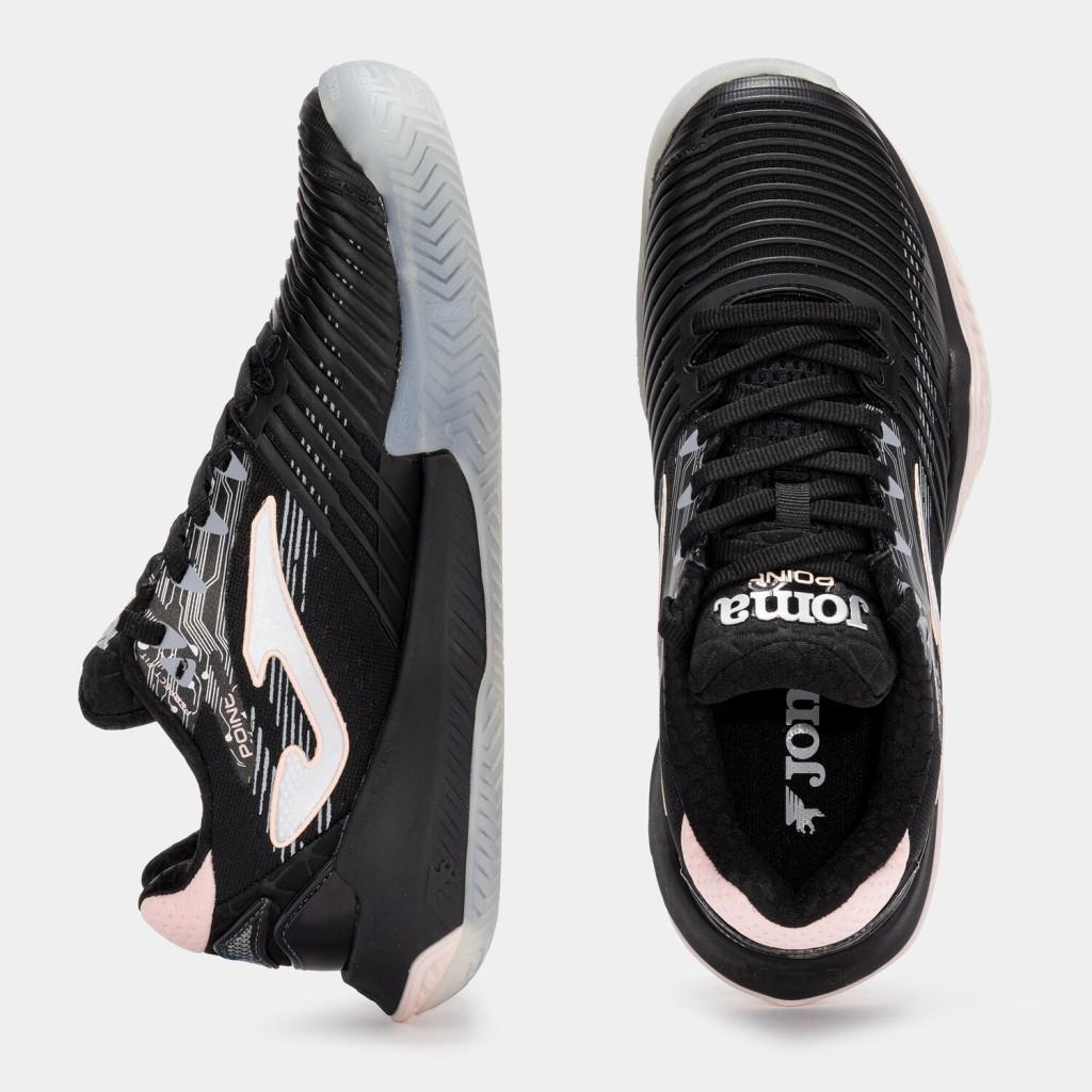 Joma Point Kadın Siyah Toprak & Sert Kort Tenis Ayakkabısı TPOILS2501AC