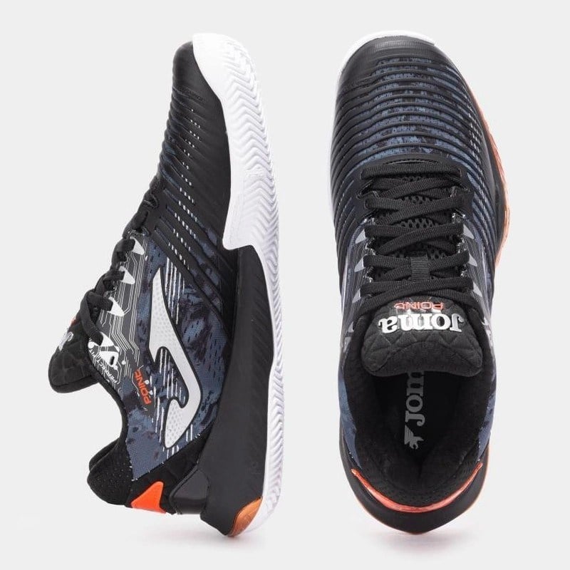 Joma Point TPOIW2501C Erkek Toprak Kort Tenis Ayakkabısı Siyah 