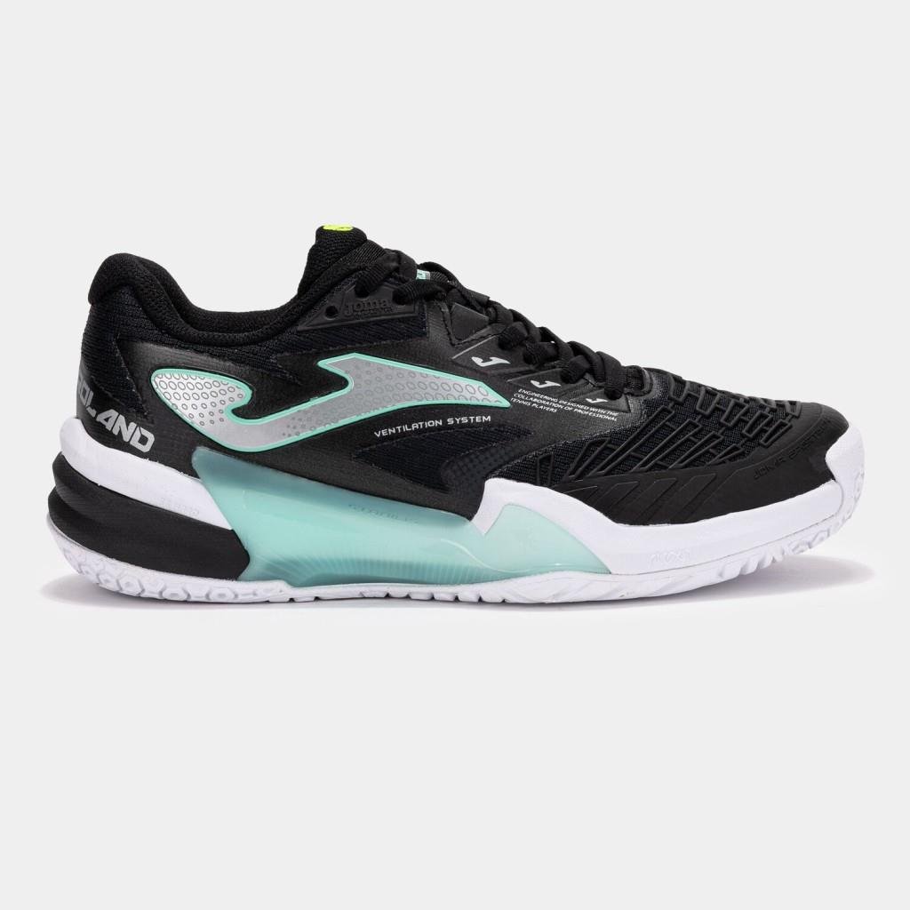 Joma Roland Kadın Siyah Toprak & Sert Kort Tenis Ayakkabısı TROLLS2501AC