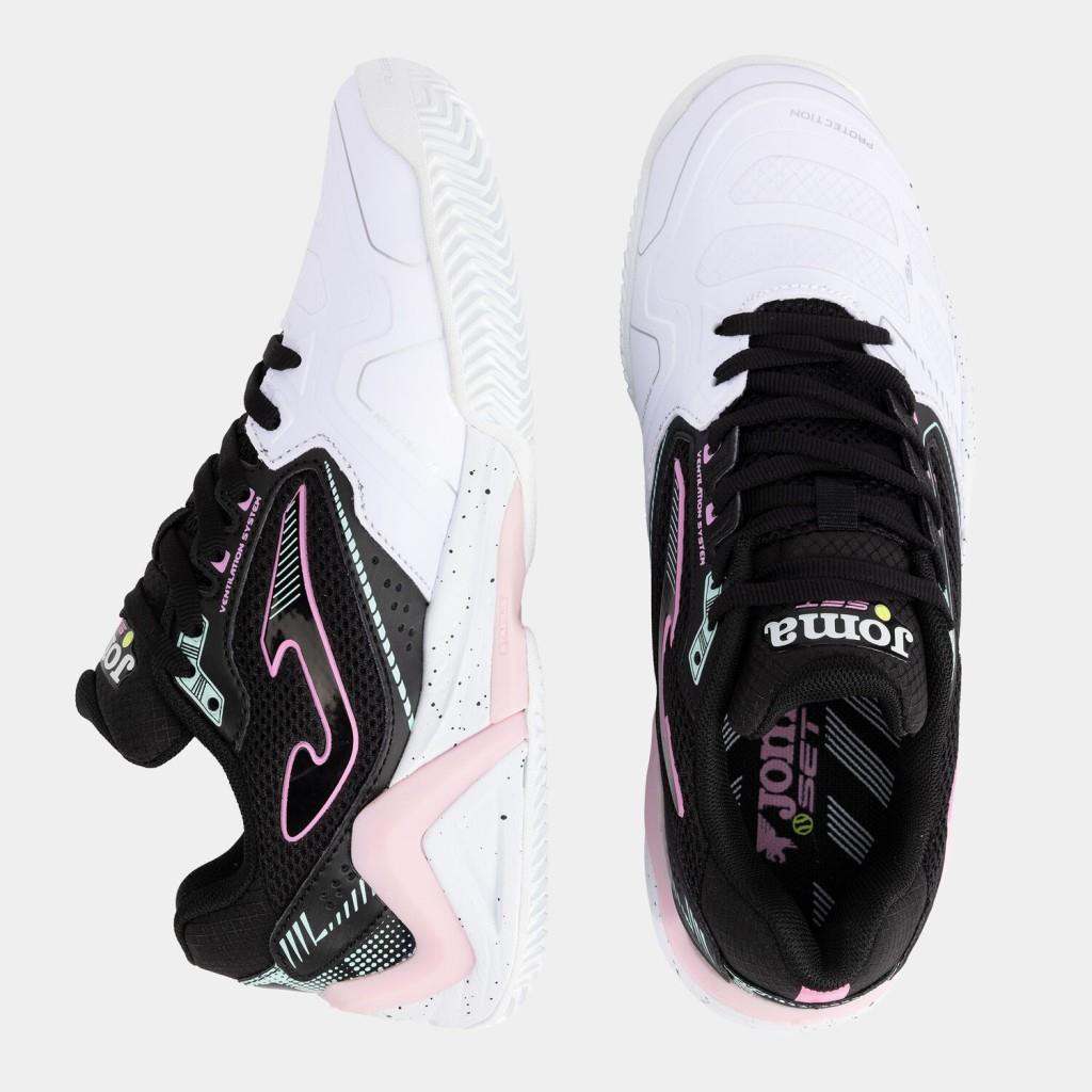 Joma Set Kadın Siyah Beyaz Toprak Kort Kadın Tenis Ayakkabısı TSELS2501C