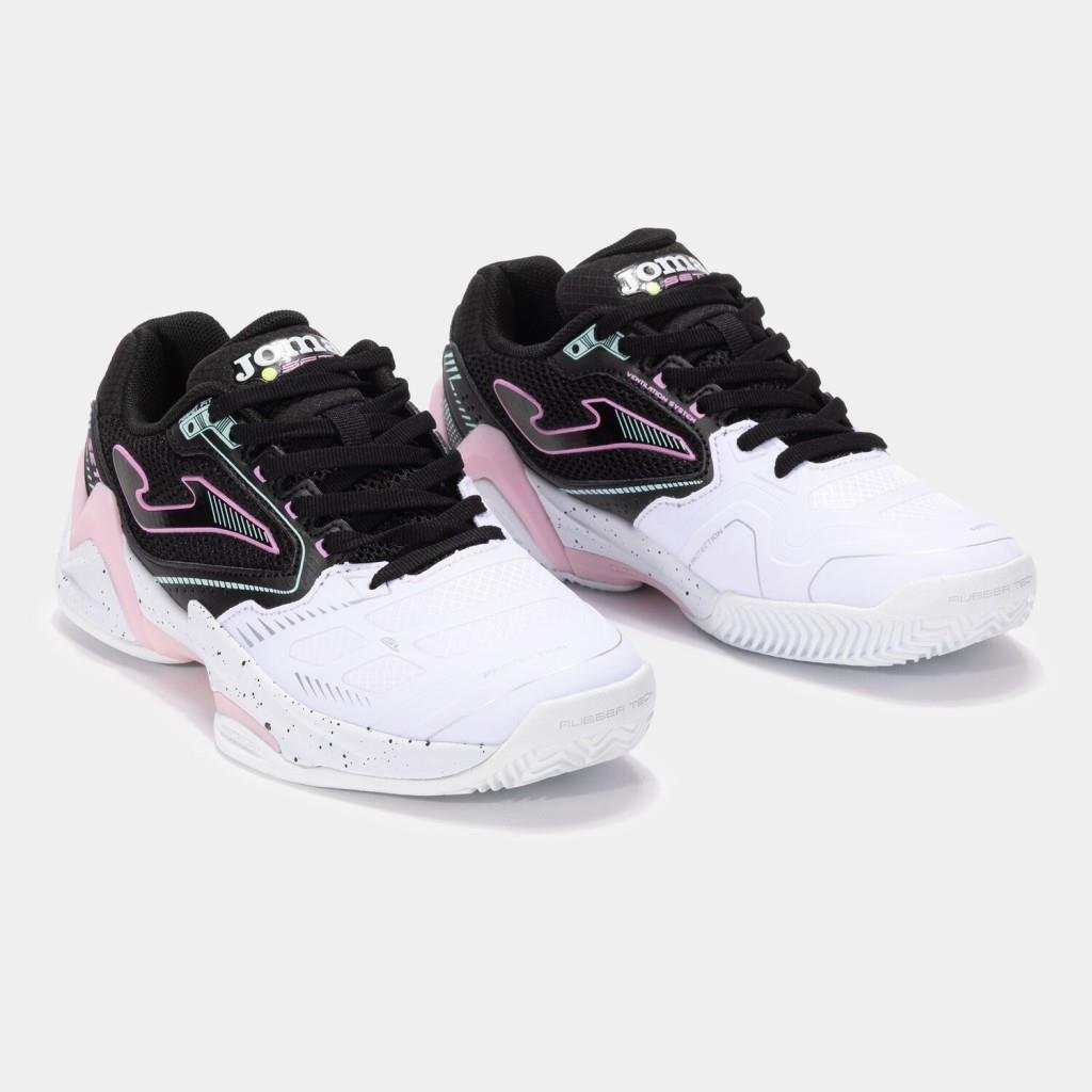 Joma Set Kadın Siyah Beyaz Toprak Kort Kadın Tenis Ayakkabısı TSELS2501C