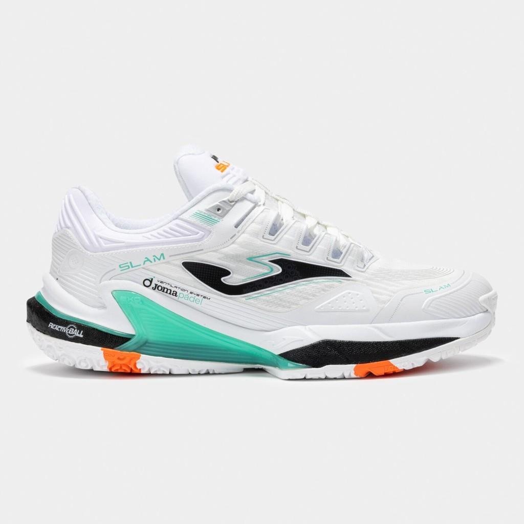 Joma Slam Erkek Beyaz Toprak - Sert Kort Tenis & Padel Ayakkabısı TSLAMS2502OM