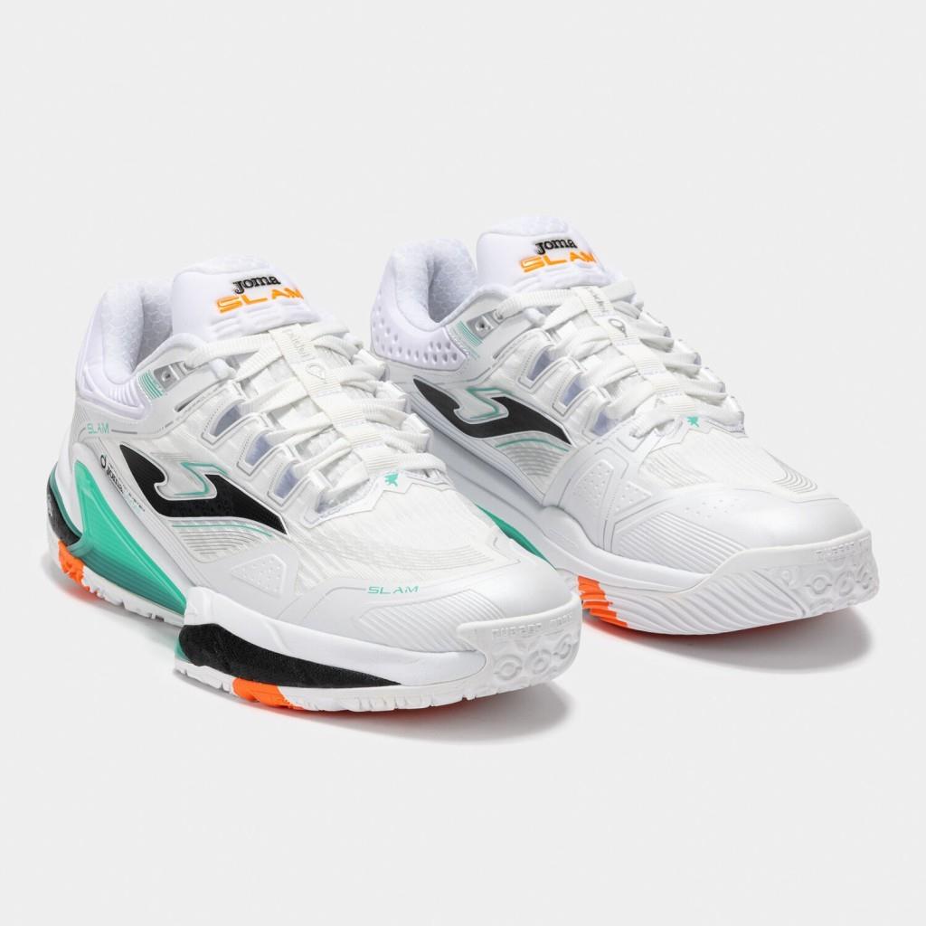 Joma Slam Erkek Beyaz Toprak - Sert Kort Tenis & Padel Ayakkabısı TSLAMS2502OM
